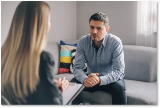 Doctor seeing a patient