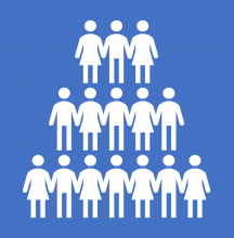 Group of people icon blue