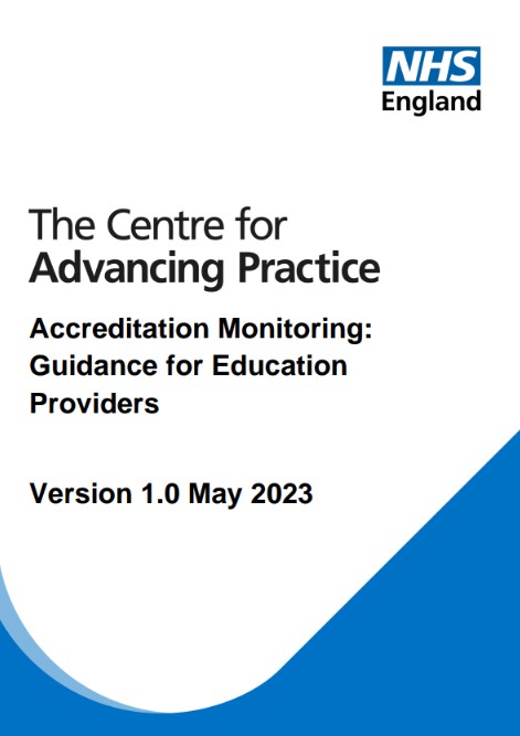 Programme Accreditation Resources: Accreditation Monitoring: Guidance for Education Providers