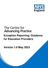 Programme Accreditation Exception Reporting: Guidance for Education Providers