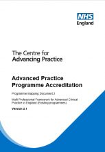Multi Professional Framework for Advanced Clinical Practice in England Mapping Document for Programme Accreditation