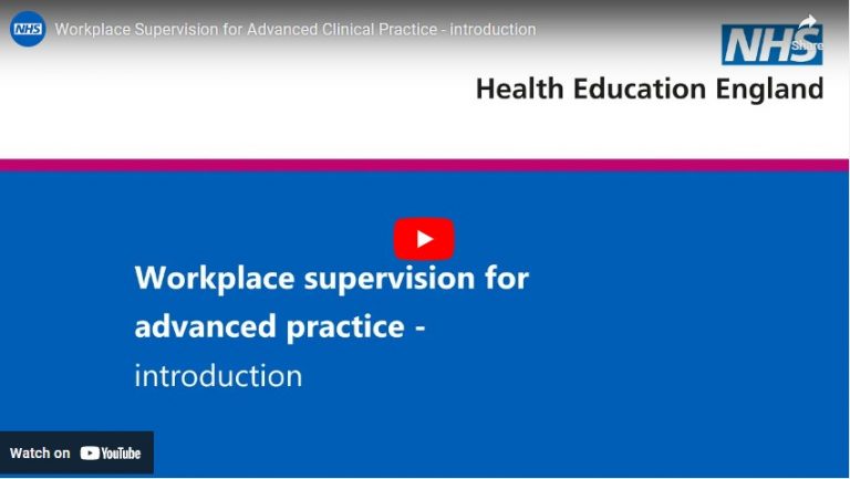 Supervision and assessment resources - Advanced Practice