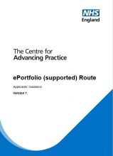 ePortfolio (supported) Route Applicant Guidance
