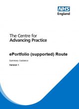 ePortfolio (supported) Route Summary Guidance