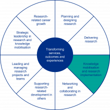 Multi-professional Practice-based Research Capabilities Framework Domain 4. Knowledge mobilisation and research implementation