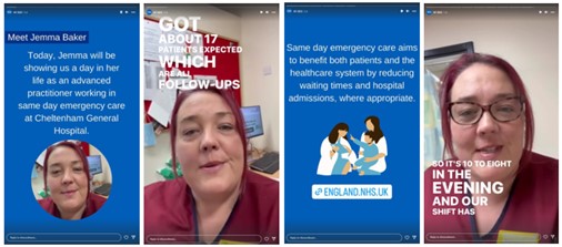 Day in the life of an advanced practitioner on Instagram