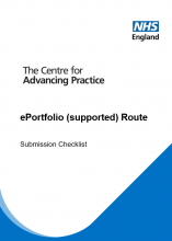 ePortfolio (supported) Route Submission Checklist