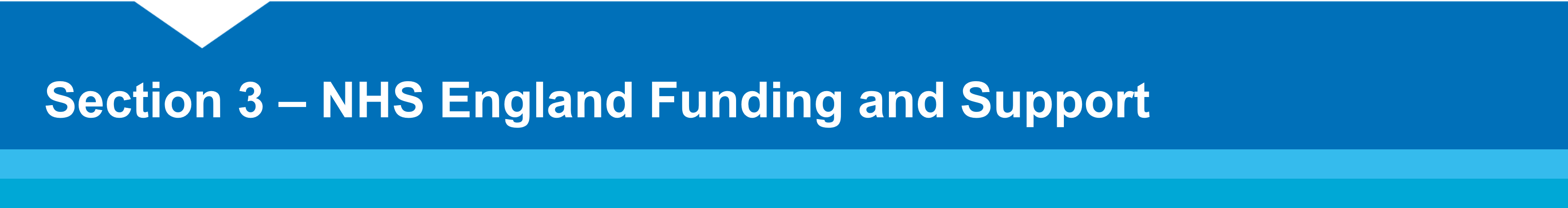 Section 3 – NHS England Funding and Support
