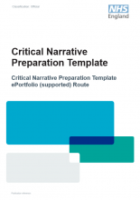 Critical Narrative Preparation Template